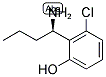 2-((1R)-1-AMINOBUTYL)-3-CHLOROPHENOL Struktur