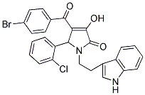 1-(2-(1H-INDOL-3-YL)ETHYL)-4-(4-BROMOBENZOYL)-5-(2-CHLOROPHENYL)-3-HYDROXY-1H-PYRROL-2(5H)-ONE Struktur