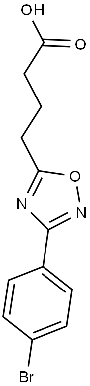 4-[3-(4-BROMOPHENYL)-1,2,4-OXADIAZOL-5-YL]BUTANOIC ACID Struktur