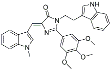 (Z)-1-(2-(1H-INDOL-3-YL)ETHYL)-4-((1-METHYL-1H-INDOL-3-YL)METHYLENE)-2-(3,4,5-TRIMETHOXYPHENYL)-1H-IMIDAZOL-5(4H)-ONE Struktur