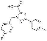 1-(4-FLUOROBENZYL)-3-P-TOLYL-1H-PYRAZOLE-5-CARBOXYLIC ACID Struktur