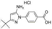 4-(5-AMINO-3-TERT-BUTYL-PYRAZOL-1-YL)-BENZOIC ACID HYDROCHLORIDE Struktur