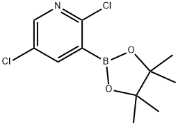 2,5-DICHLORO-3-(4,4,5,5-TETRAMETHYL-[1,3,2]-DIOXABOROLAN-2-YL)PYRIDINE Struktur