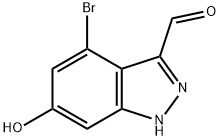 4-BROMO-6-HYDROXY-3-(1H)INDAZOLE CARBOXALDEHYDE Struktur