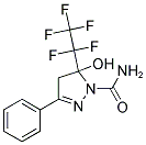 1-CARBAMOYL-4,5-DIHYDRO-5-HYDROXY-5-PENTAFLUOROETHYL-3-(PHENYL)PYRAZOLE Struktur