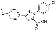 1-(4-CHLOROPHENYL)-3-(4-METHOXYPHENYL)-1H-PYRAZOLE-5-CARBOXYLIC ACID Struktur