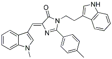 (Z)-1-(2-(1H-INDOL-3-YL)ETHYL)-4-((1-METHYL-1H-INDOL-3-YL)METHYLENE)-2-P-TOLYL-1H-IMIDAZOL-5(4H)-ONE Struktur