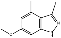 3-IODO-6-METHOXY-4-METHYL (1H)INDAZOLE Struktur