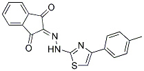 1H-INDENE-1,2,3-TRIONE 2-{[4-(4-METHYLPHENYL)-1,3-THIAZOL-2-YL]HYDRAZONE} Struktur