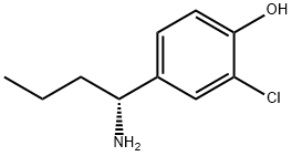 4-((1R)-1-AMINOBUTYL)-2-CHLOROPHENOL Struktur