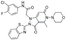 2-(2-(BENZO[D]THIAZOL-2-YL)-4-METHYL-5-MORPHOLINO-3,6-DIOXO-2,3,5,6-TETRAHYDROPYRAZOLO[4,3-C]PYRIDIN-1-YL)-N-(3-CHLORO-4-FLUOROPHENYL)ACETAMIDE Struktur