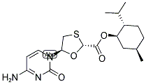 (2R,5R)-5-(4-AMINO-2-OXO-2H-PYRIMIDIN-1-YL)-[1,3]OXATHIOLANE-2-CARBOXYLIC ACID, 2S-ISOPROPYL-5R-METHYL-1R-CYCLOHEXYL ESTER Struktur