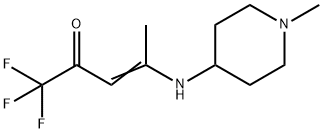 (E)-1,1,1-TRIFLUORO-4-[(1-METHYL-4-PIPERIDINYL)AMINO]-3-PENTEN-2-ONE Struktur