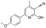 2-HYDROXY-6-(4-METHOXYPHENYL)-4-METHYLPYRIDINE-3-CARBONITRILE Struktur