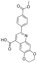 7-(4-METHOXYCARBONYL-PHENYL)-2,3-DIHYDRO-[1,4]DIOXINO[2,3-G]QUINOLINE-9-CARBOXYLIC ACID Struktur