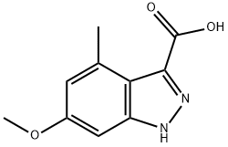 6-METHOXY-4-METHYL-3-(1H)INDAZOLE CARBOXYLIC ACID Struktur