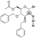 6-O-ACETYL-2-AZIDO-3,4-DI-O-BENZYL-2-DEOXY-ALPHA-D-GLUCOPYRANOSYL BROMIDE Struktur