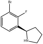 (2R)-2-(3-BROMO-2-FLUOROPHENYL)PYRROLIDINE Struktur