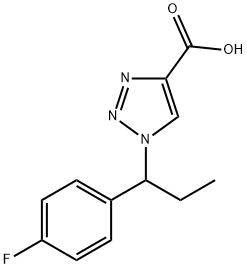 1-[1-(4-FLUORO-PHENYL)-PROPYL]-1H-[1,2,3]TRIAZOLE-4-CARBOXYLIC ACID Struktur