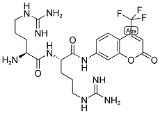 ARG-ARG-7-AMINO-4-TRIFLUOROMETHYL COUMARIN Struktur