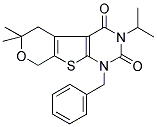 1-BENZYL-3-ISOPROPYL-6,6-DIMETHYL-1,5,6,8-TETRAHYDRO-2H-PYRANO[4',3':4,5]THIENO[2,3-D]PYRIMIDINE-2,4(3H)-DIONE