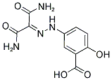 5-{2-[2-AMINO-1-(AMINOCARBONYL)-2-OXOETHYLIDENE]HYDRAZINO}-2-HYDROXYBENZOIC ACID Struktur