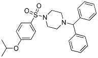 4-(DIPHENYLMETHYL)-1-((4-(ISOPROPOXY)PHENYL)SULFONYL)PIPERAZINE Struktur