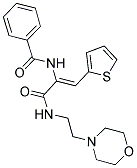 N-((Z)-1-{[(2-MORPHOLIN-4-YLETHYL)AMINO]CARBONYL}-2-THIEN-2-YLVINYL)BENZAMIDE Struktur