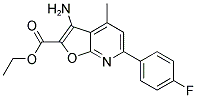 ETHYL 3-AMINO-6-(4-FLUOROPHENYL)-4-METHYLFURO[2,3-B]PYRIDINE-2-CARBOXYLATE Struktur