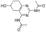 N-[2-(ACETYLAMINO)-5,6,7,8-TETRAHYDRO-6-HYDROXY-4-QUINAZOLINYL]ACETAMIDE Struktur