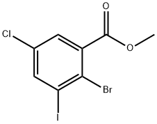 METHYL 2-BROMO-5-CHLORO-3-IODOBENZOATE Structure