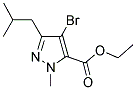 4-BROMO-1-METHYL-3-(2-METHYLPROPYL)-1H-PYRAZOLE-5-CARBOXYLIC ACID ETHYL ESTER Struktur