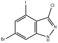 6-BROMO-3-CHLORO-4-IODOINDAZOLE Struktur