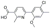 6-(5-CHLORO-2-METHOXY-4-METHYLPHENYL)-2-METHYLPYRIDINE-3-CARBOXYLIC ACID Struktur