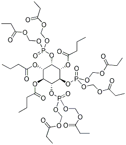 1,3,4-TRI-O-BUTYRYL-MYO-INOSITOL 2,5,6-TRISPHOSPHATE-HEXAKIS(PROPIONOXYMETHYL) ESTER Struktur