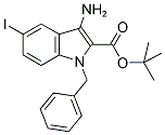 3-AMINO-1-BENZYL-5-IODO-1H-INDOLE-2-CARBOXYLIC ACID TERT-BUTYL ESTER Struktur