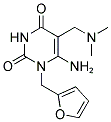 6-AMINO-5-[(DIMETHYLAMINO)METHYL]-1-(2-FURYLMETHYL)PYRIMIDINE-2,4(1H,3H)-DIONE Struktur