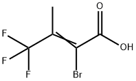 2-BROMO-3-(TRIFLUOROMETHYL)-2-BUTENOIC ACID Struktur