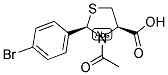 (2R,4R)-3-ACETYL-2-(4-BROMO-PHENYL)-THIAZOLIDINE-4-CARBOXYLIC ACID Struktur