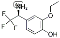 4-((1S)-1-AMINO-2,2,2-TRIFLUOROETHYL)-2-ETHOXYPHENOL Struktur