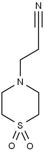 1-DIOXIDE-4-THIOMORPHOLINEPROPANENITRILE Struktur