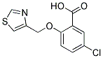 5-CHLORO-2-(1,3-THIAZOL-4-YLMETHOXY)BENZOIC ACID Struktur