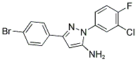 3-(4-BROMOPHENYL)-1-(3-CHLORO-4-FLUOROPHENYL)-1H-PYRAZOL-5-AMINE Struktur