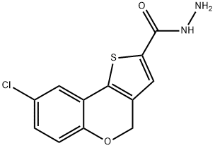 8-CHLORO-4H-THIENO[3,2-C]CHROMENE-2-CARBOHYDRAZIDE Struktur