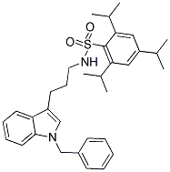 N-(3-(1-BENZYL-1H-INDOL-3-YL)PROPYL)-2,4,6-TRIISOPROPYLBENZENESULFONAMIDE Struktur