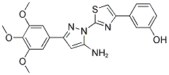 3-(2-[5-AMINO-3-(3,4,5-TRIMETHOXYPHENYL)-1H-PYRAZOL-1-YL]-1,3-THIAZOL-4-YL)PHENOL Struktur