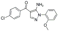 (5-AMINO-1-(2-METHOXYPHENYL)-1H-PYRAZOL-4-YL)(4-CHLOROPHENYL)METHANONE Struktur