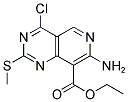 ETHYL 7-AMINO-4-CHLORO-2-(METHYLTHIO)PYRIDO[4,3-D]PYRIMIDINE-8-CARBOXYLATE Struktur