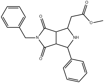 METHYL 2-(5-BENZYL-4,6-DIOXO-3-PHENYLOCTAHYDROPYRROLO[3,4-C]PYRROL-1-YL)ACETATE Struktur