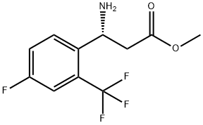 METHYL (3R)-3-AMINO-3-[4-FLUORO-2-(TRIFLUOROMETHYL)PHENYL]PROPANOATE Struktur